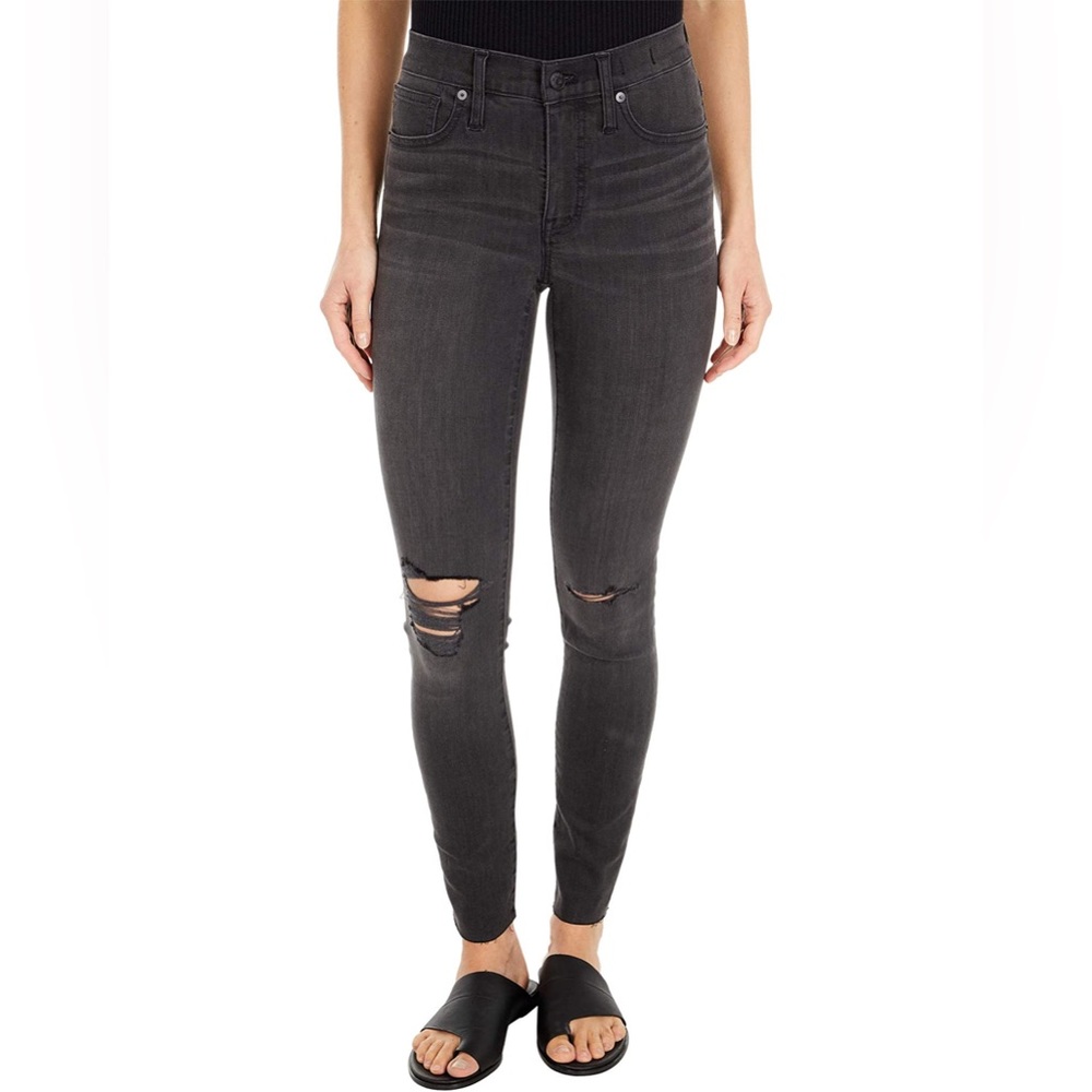 Madewell Curvy High Rise Skinny Jeans in Black Sea